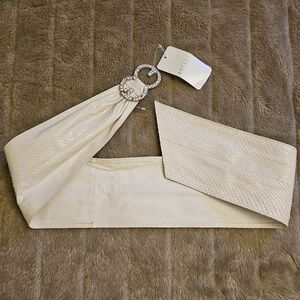 NEW tags Escada genuine snake skin rhinestone buckle wide belt